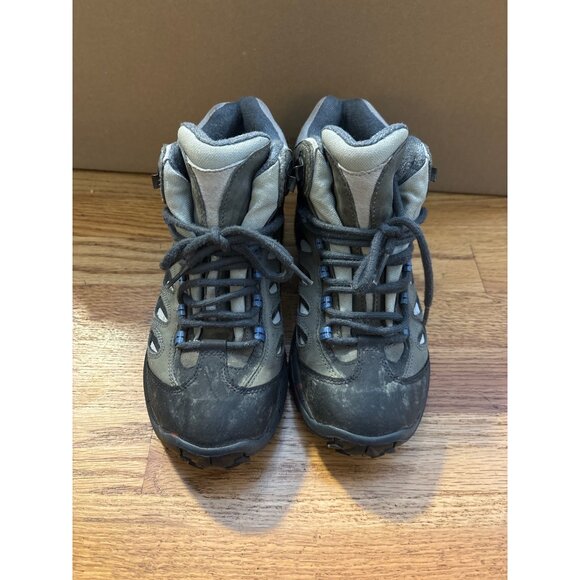 Merrell Kids Size 7.5 Hiking Boots Waterproof Leather & Mesh High Top Gray/Black - Picture 1 of 11